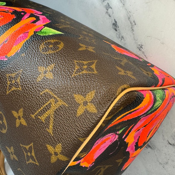 Louis Vuitton Monogram Roses Speedy 30 bag LV Vintage Flower Tote Sprouse Tote - Picture 16 of 16